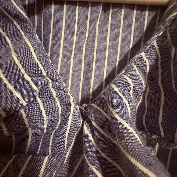 Banana Republic Blue and White Striped Knee-Length Dress Size 6 - Picture 3 of 8